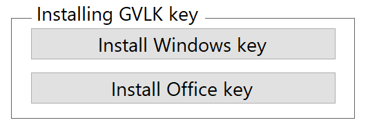 Item Installing GVLK key