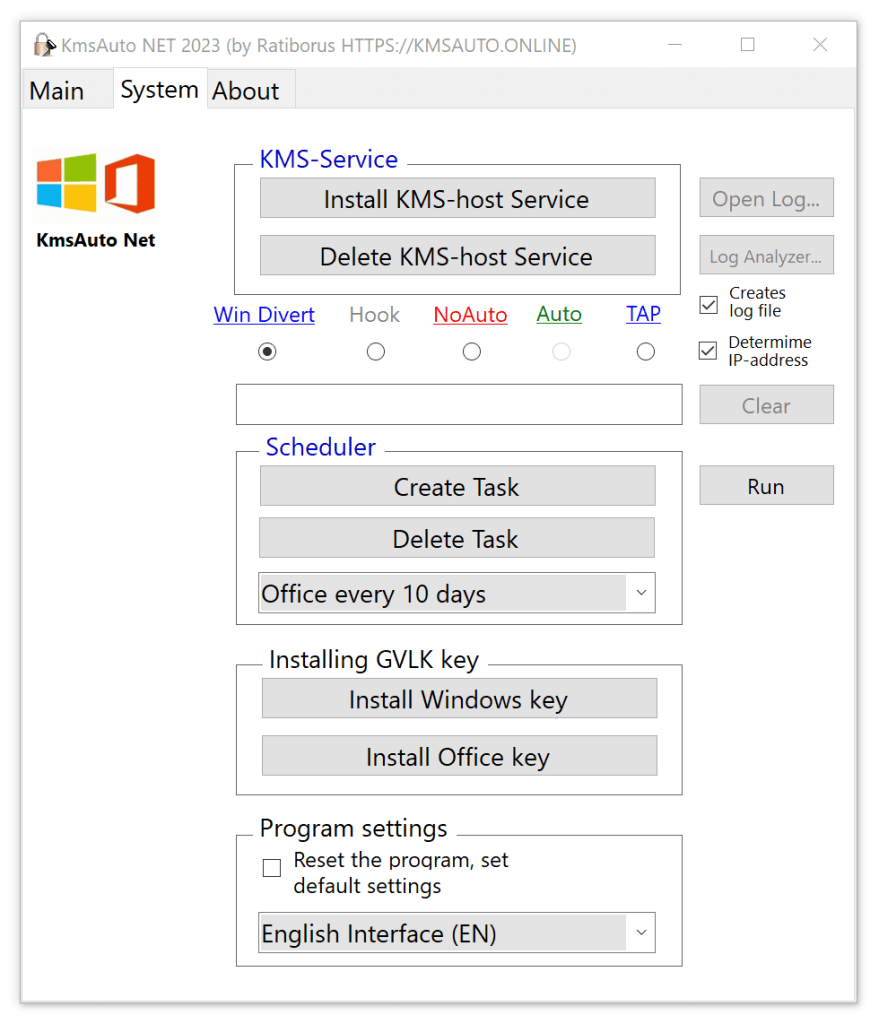 KmsAuto 2023 Settings